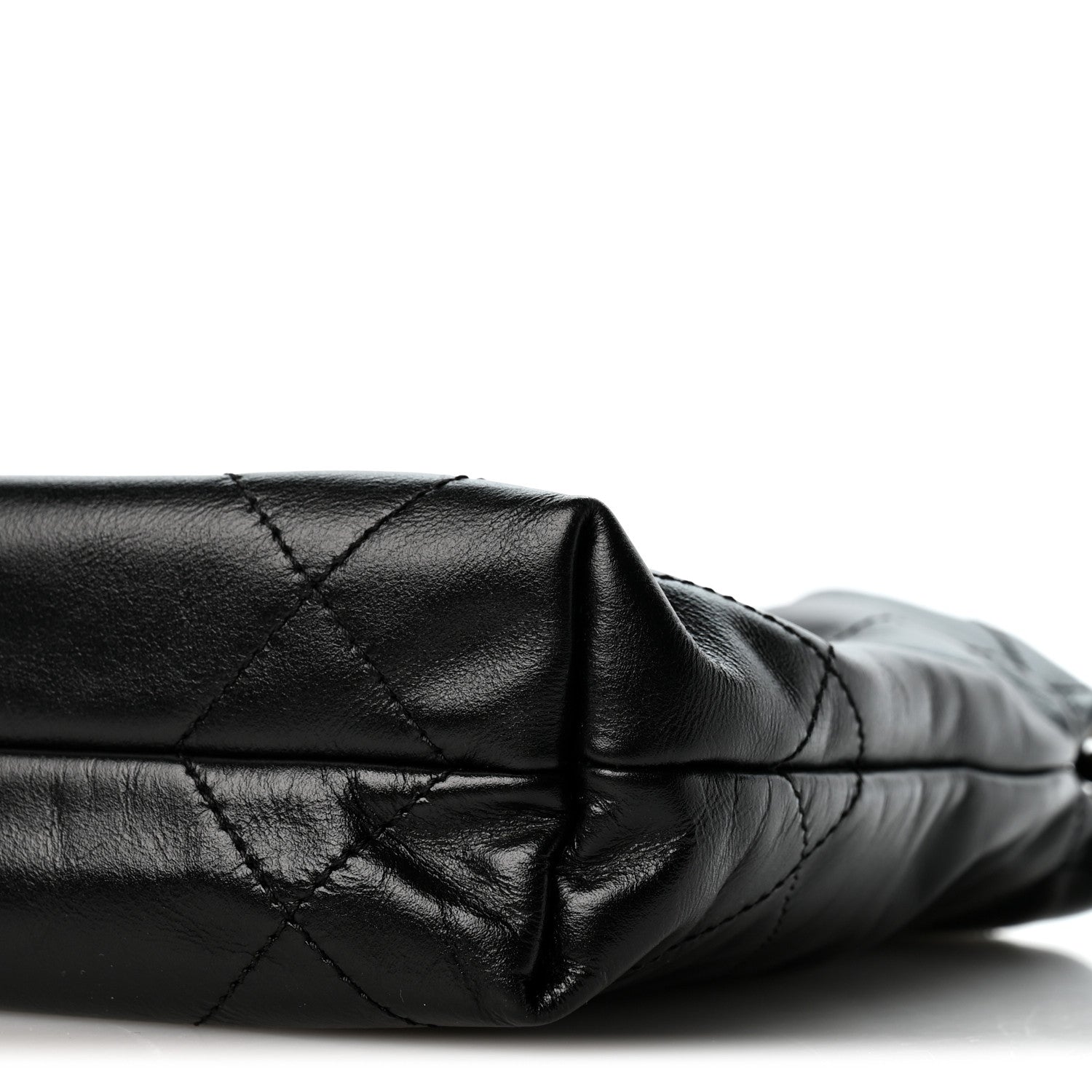 Shiny Calfskin Quilted Mini Chanel 22 Black
