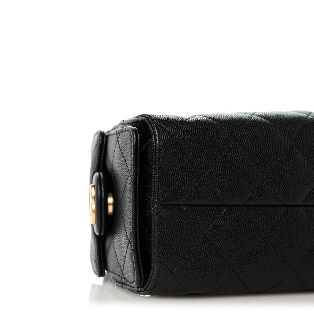 Caviar Quilted Mini Chanel 25 Handbag Black