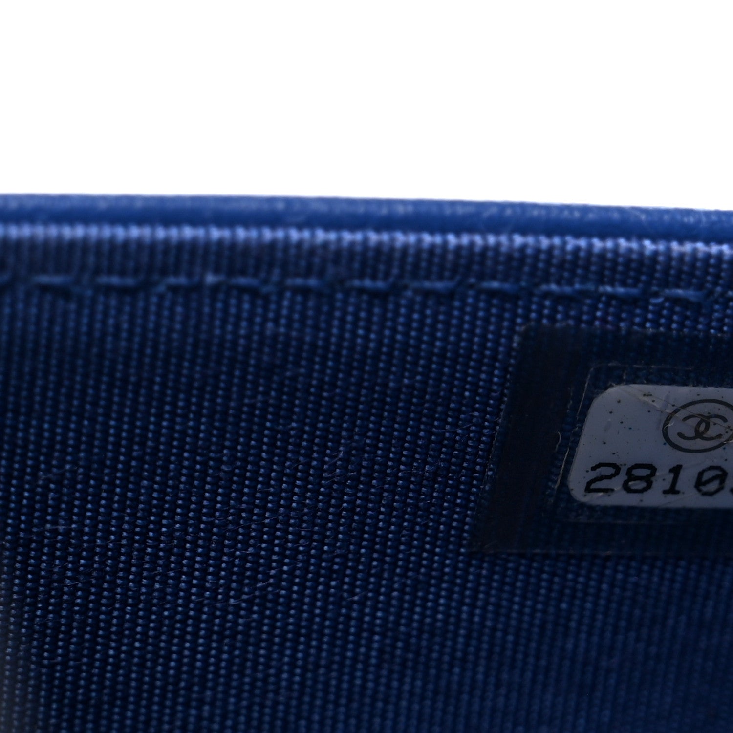 Caviar Quilted Boy Wallet On Chain WOC Dark Blue