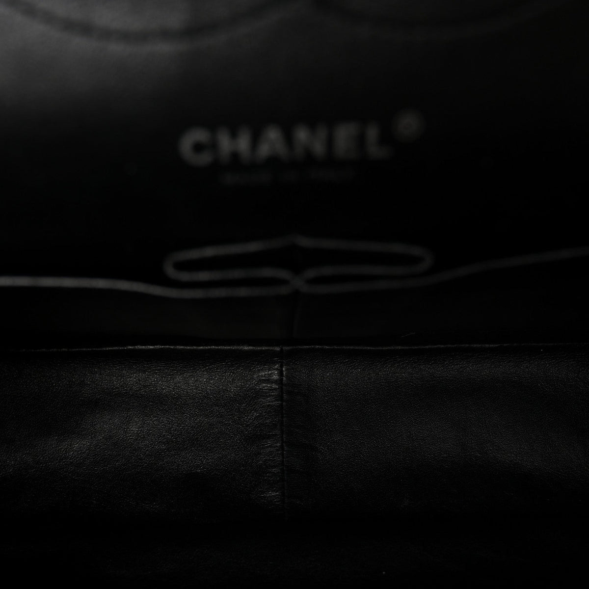 Patent Quilted Jumbo Double Flap Black