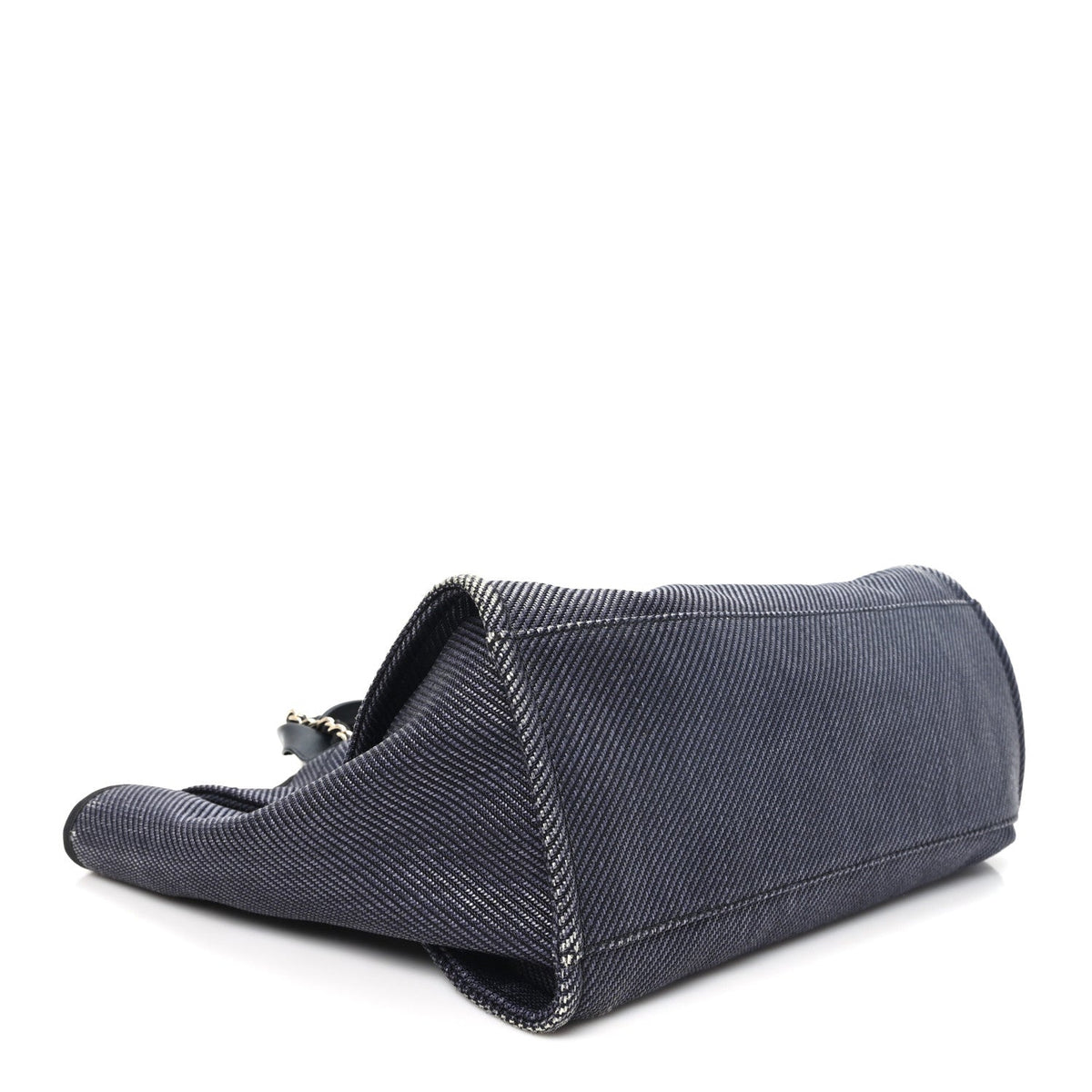 Mixed Fibers Calfskin Medium Deauville Tote Black