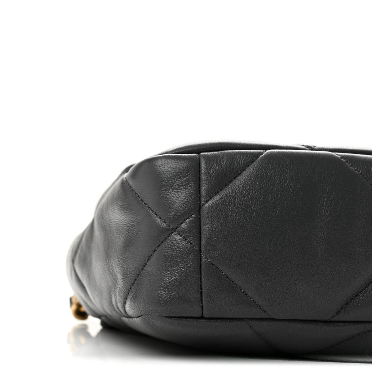 Lambskin Quilted Medium Chanel 19 Flap Dark Grey