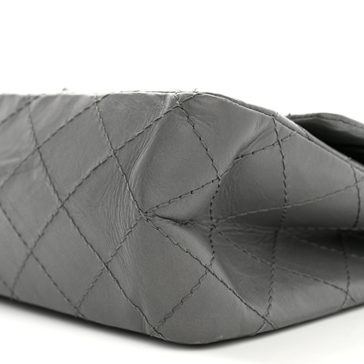 Aged Calfskin Quilted 2.55 Reissue 226 Flap Grey