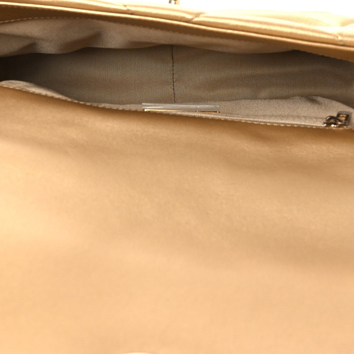 Metallic Goatskin Quilted Medium Chanel 19 Flap Gold