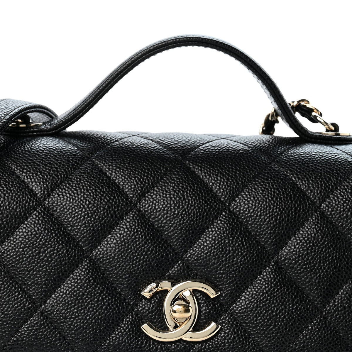 Caviar Quilted Small Business Affinity Flap Black