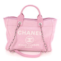 Mixed Fibers Small Deauville Tote Dark Pink