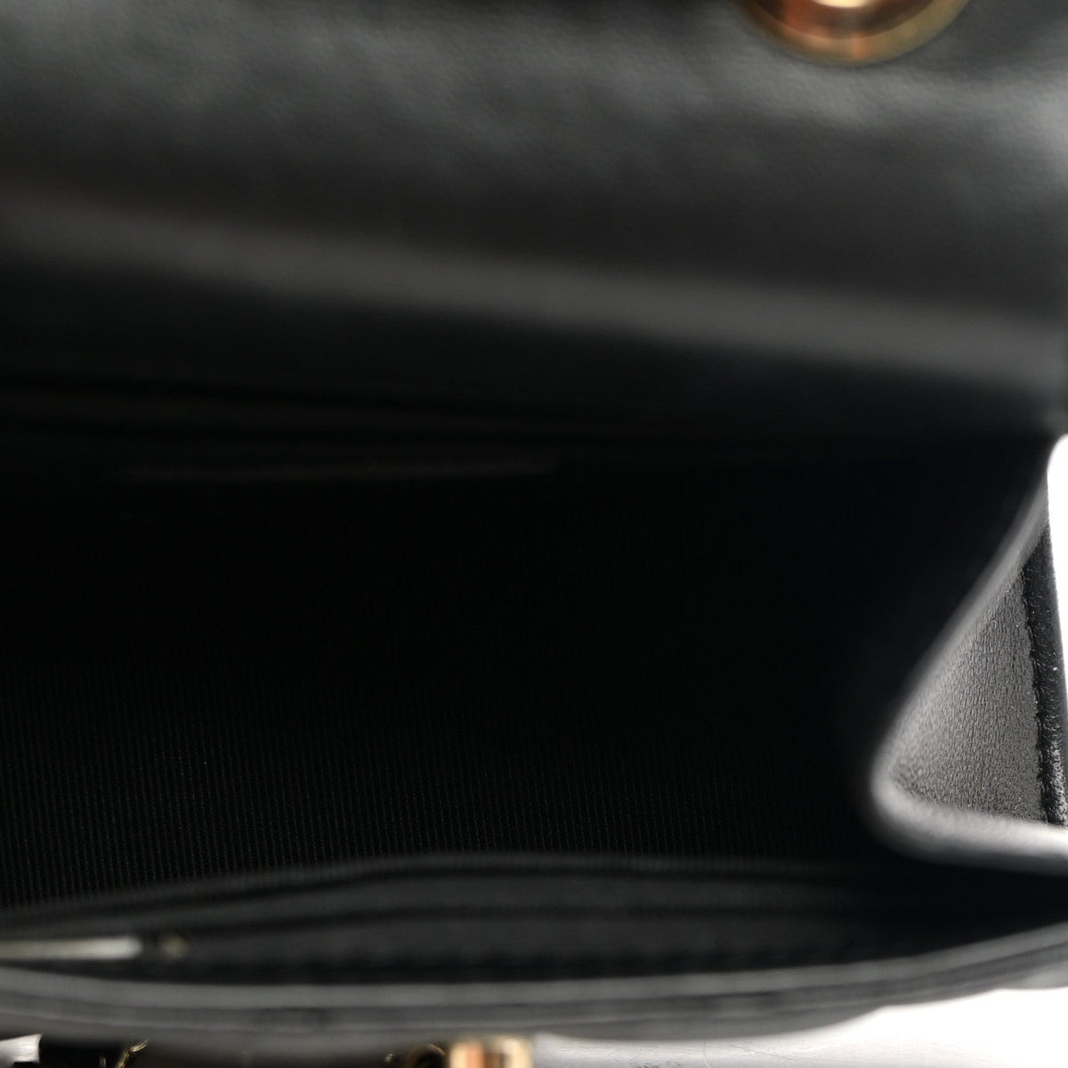 Lambskin Quilted Mini Trendy CC Clutch With Chain Black