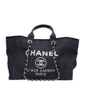 Denim Large Deauville Tote Dark Blue