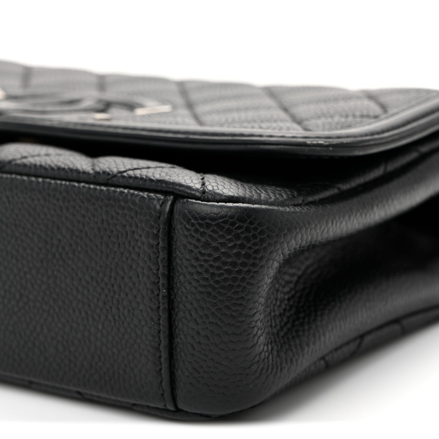 Caviar Quilted Small CC Filigree Flap Black