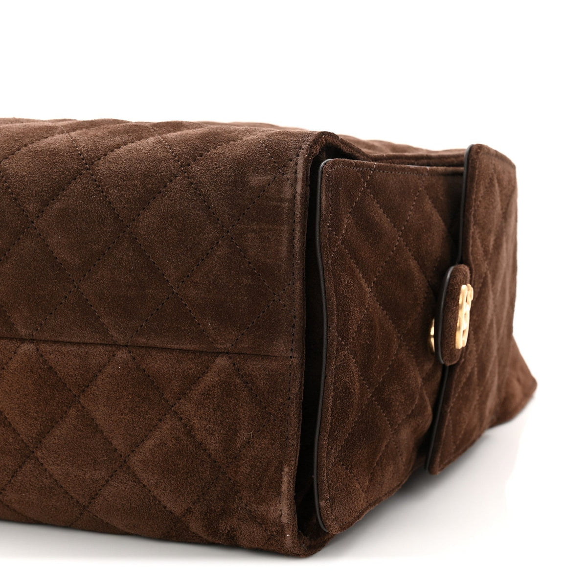 Suede Quilted Medium Chanel 25 Handbag Dark Brown