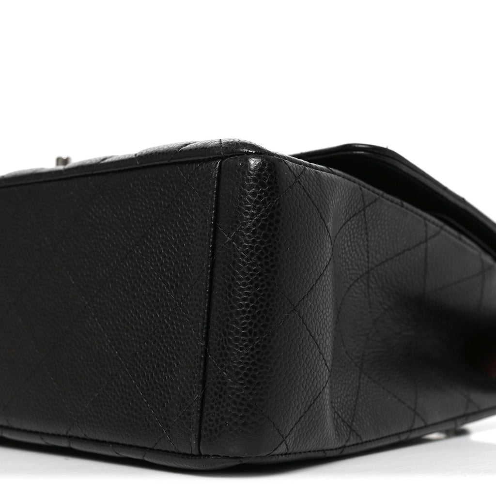 Caviar Quilted Maxi Double Flap Black