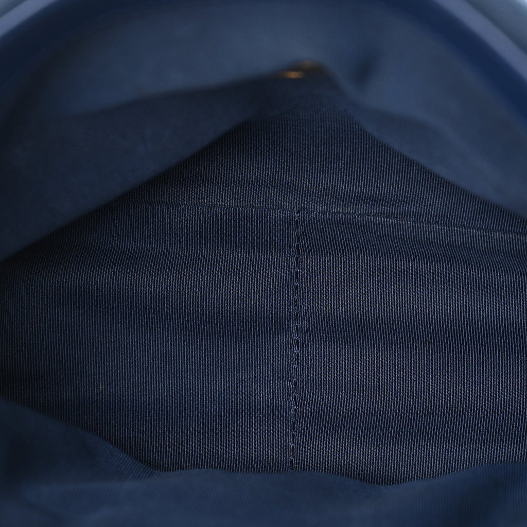 Cotton Canvas Quilted Medium Chanel 19 Flap Navy Blue