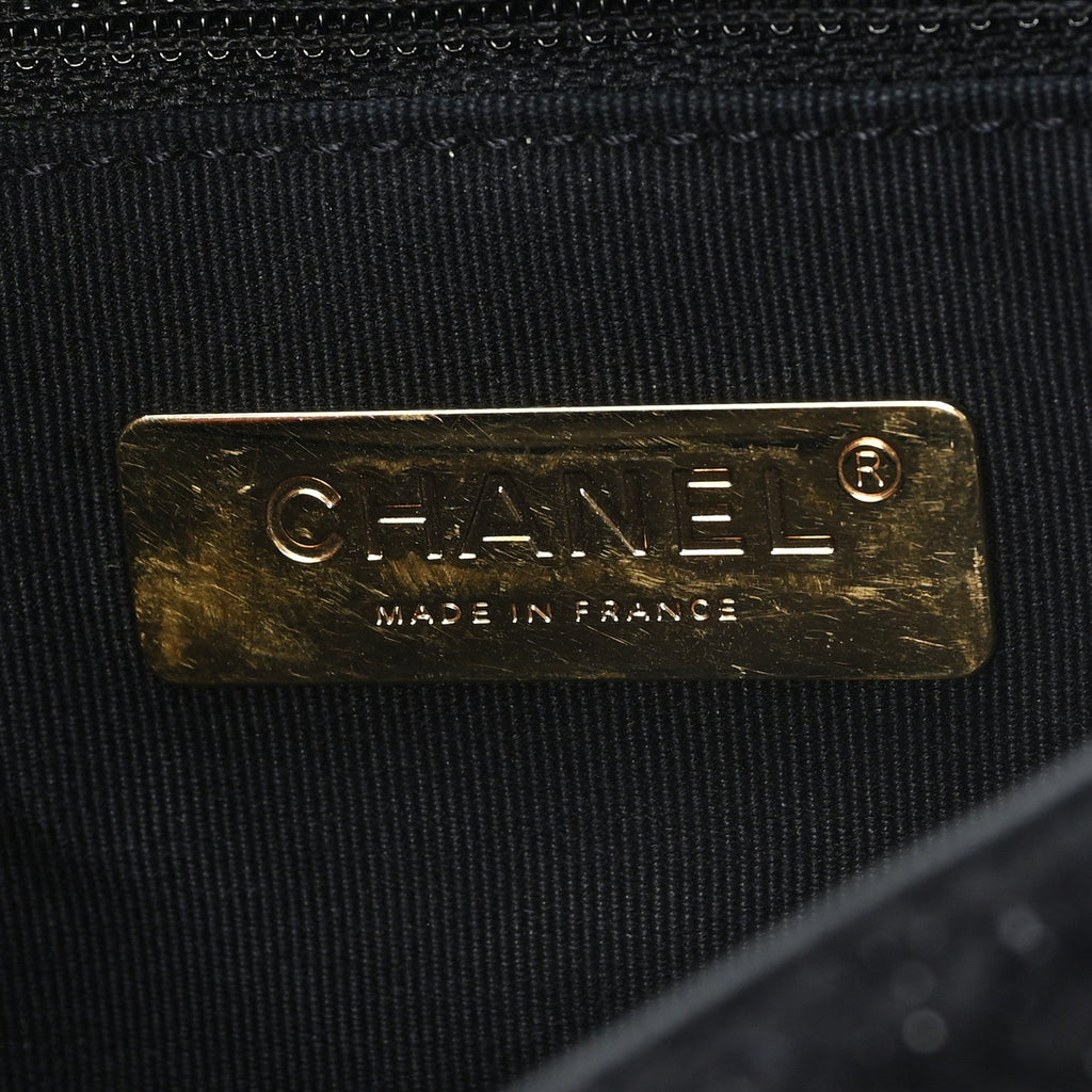 Tweed Quilted Medium Chanel 19 Flap Black Black