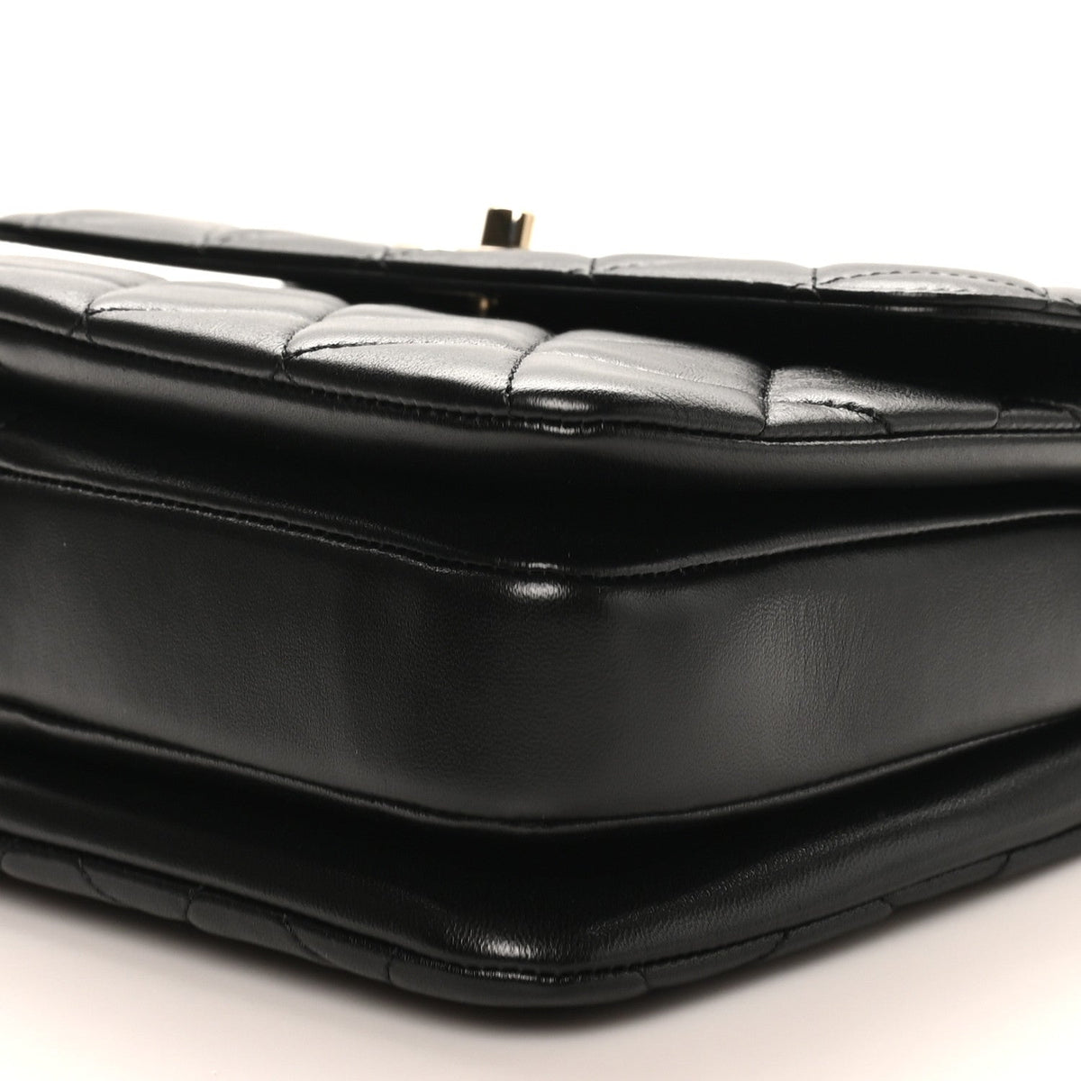 Lambskin Quilted Small Trendy CC Dual Handle Flap Bag Black