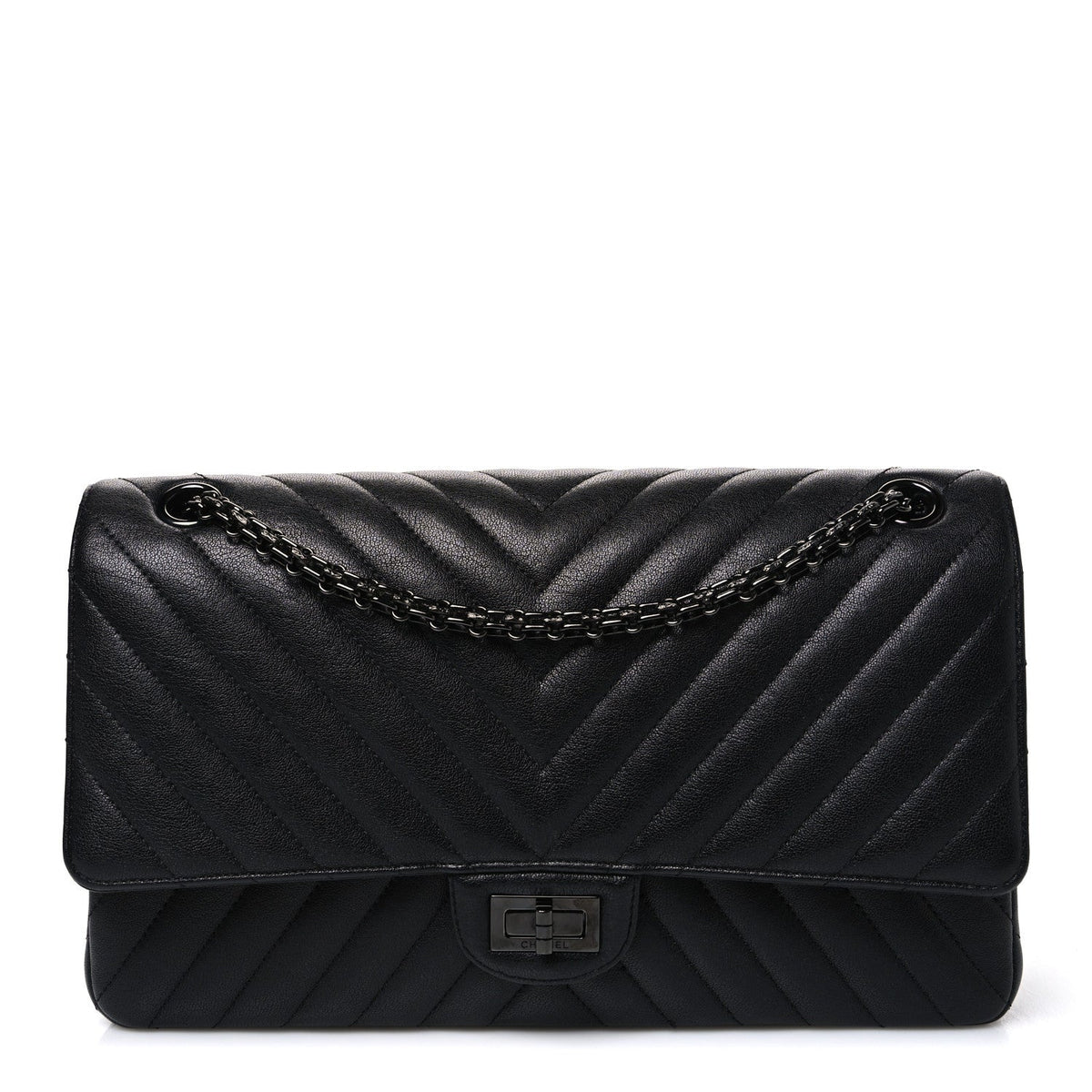 Sheepskin Chevron Quilted 2.55 Reissue 226 Flap So Black