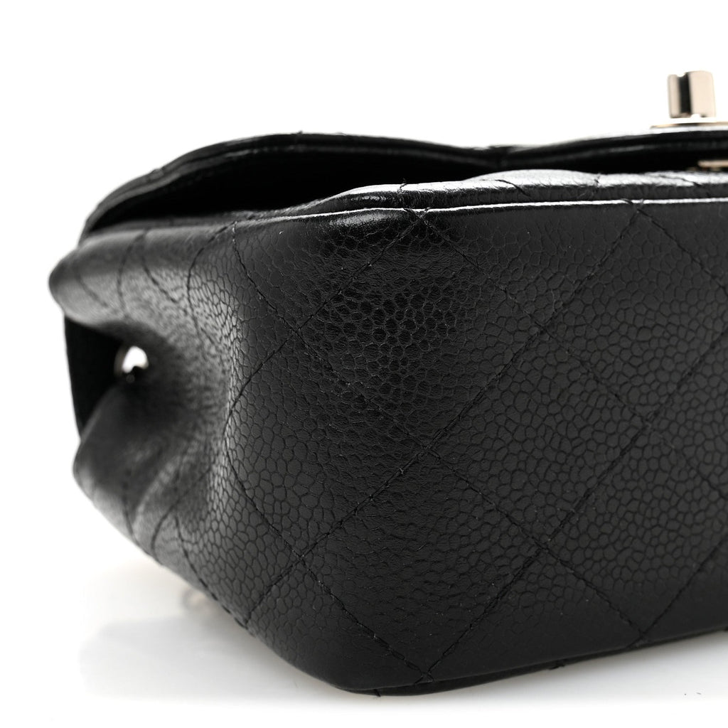 Caviar Quilted Mini Square Flap Black