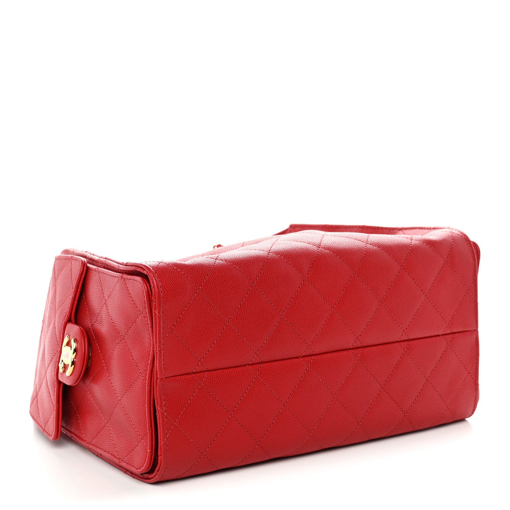Caviar Quilted Small Chanel 25 Handbag Dark Red