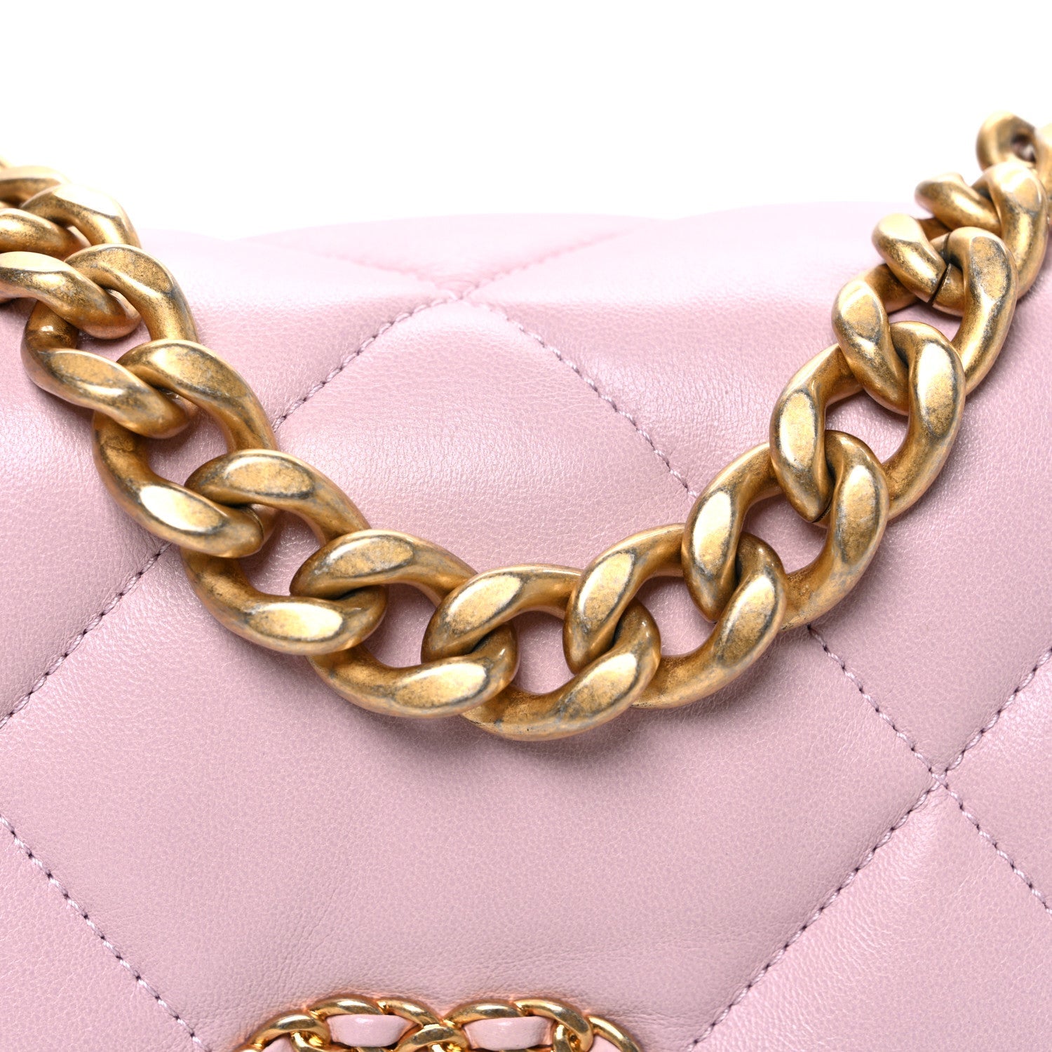 Lambskin Quilted Medium Chanel 19 Flap Light Pink