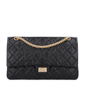 Aged Calfskin Quilted 2.55 Reissue 226 Flap Black