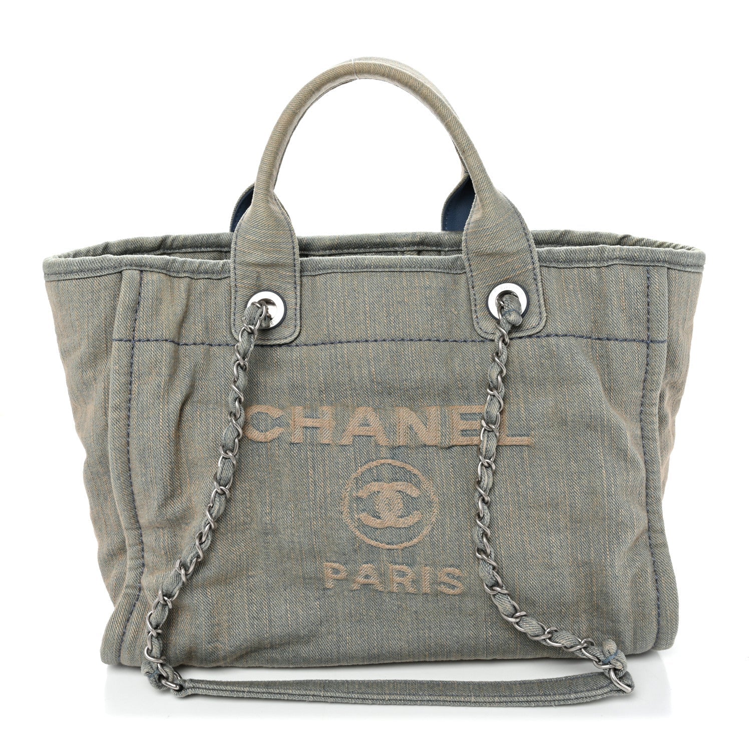 Denim Small Deauville Tote Light Blue