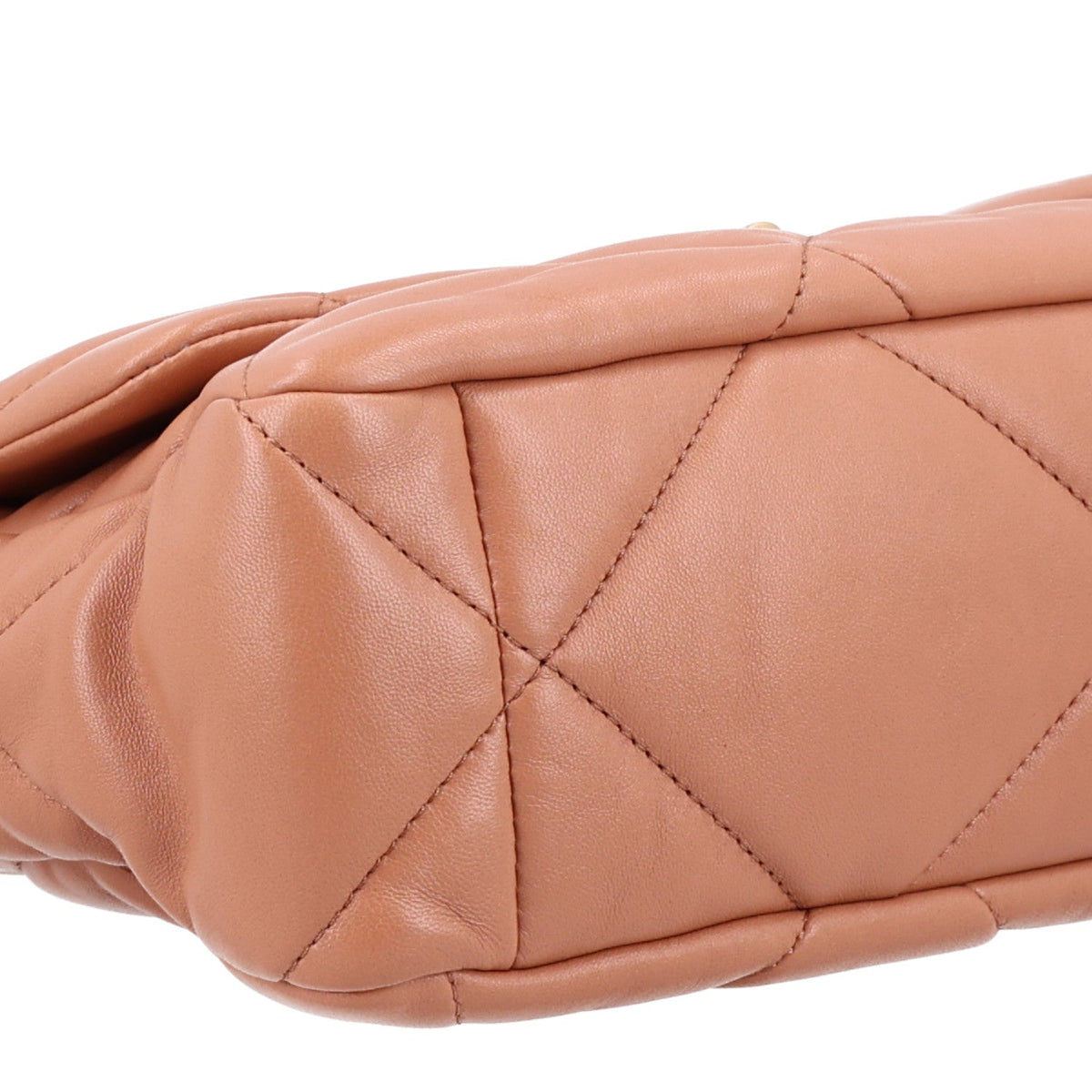 Lambskin Quilted Large Chanel 19 Flap Brown