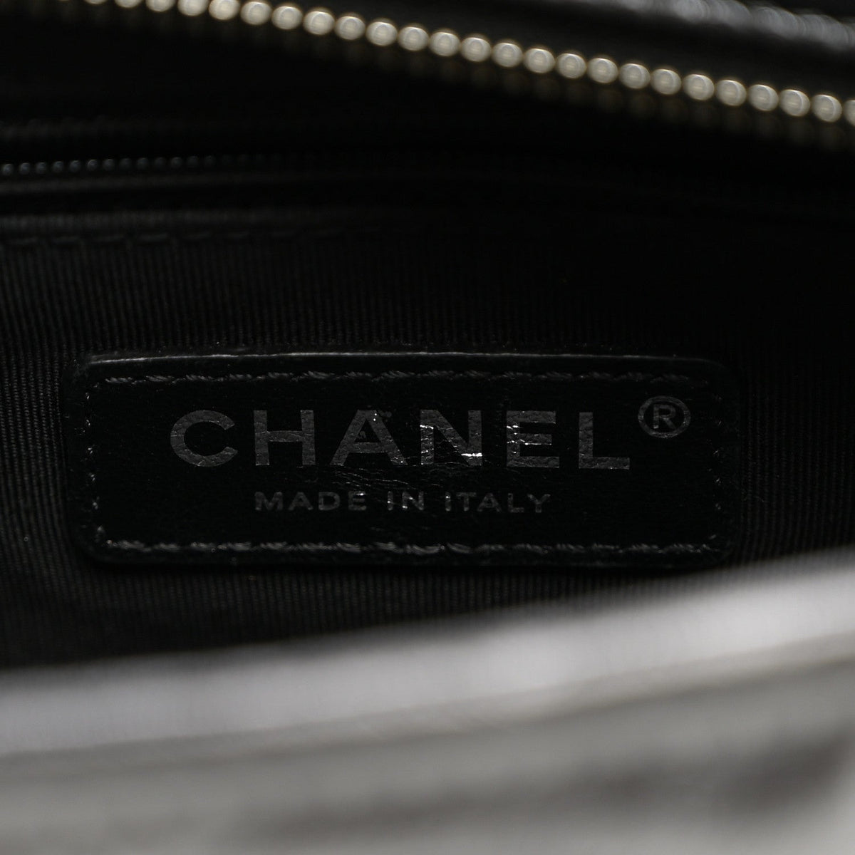 Aged Calfskin CC Quilted Small Gabrielle Hobo Black
