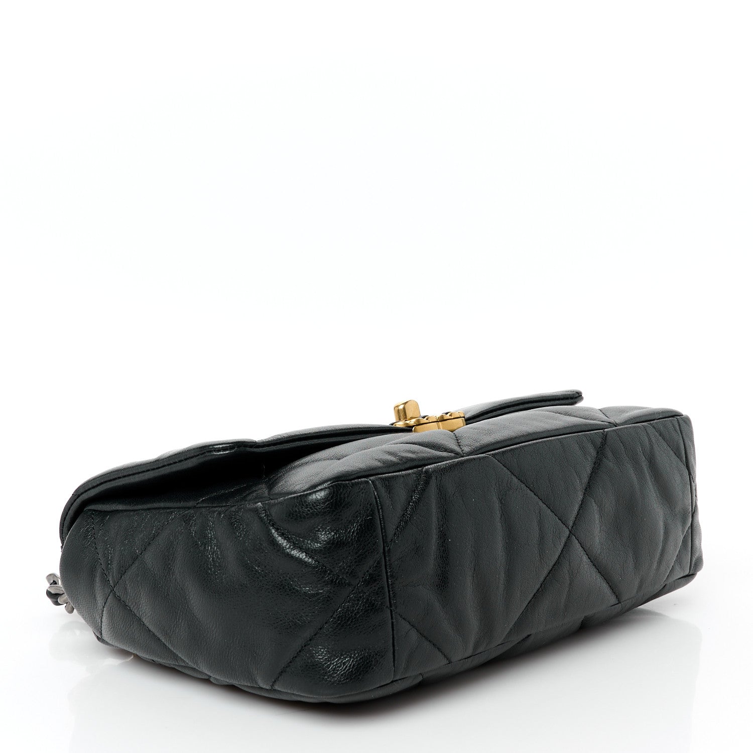Goatskin Quilted Medium Chanel 19 Flap Black