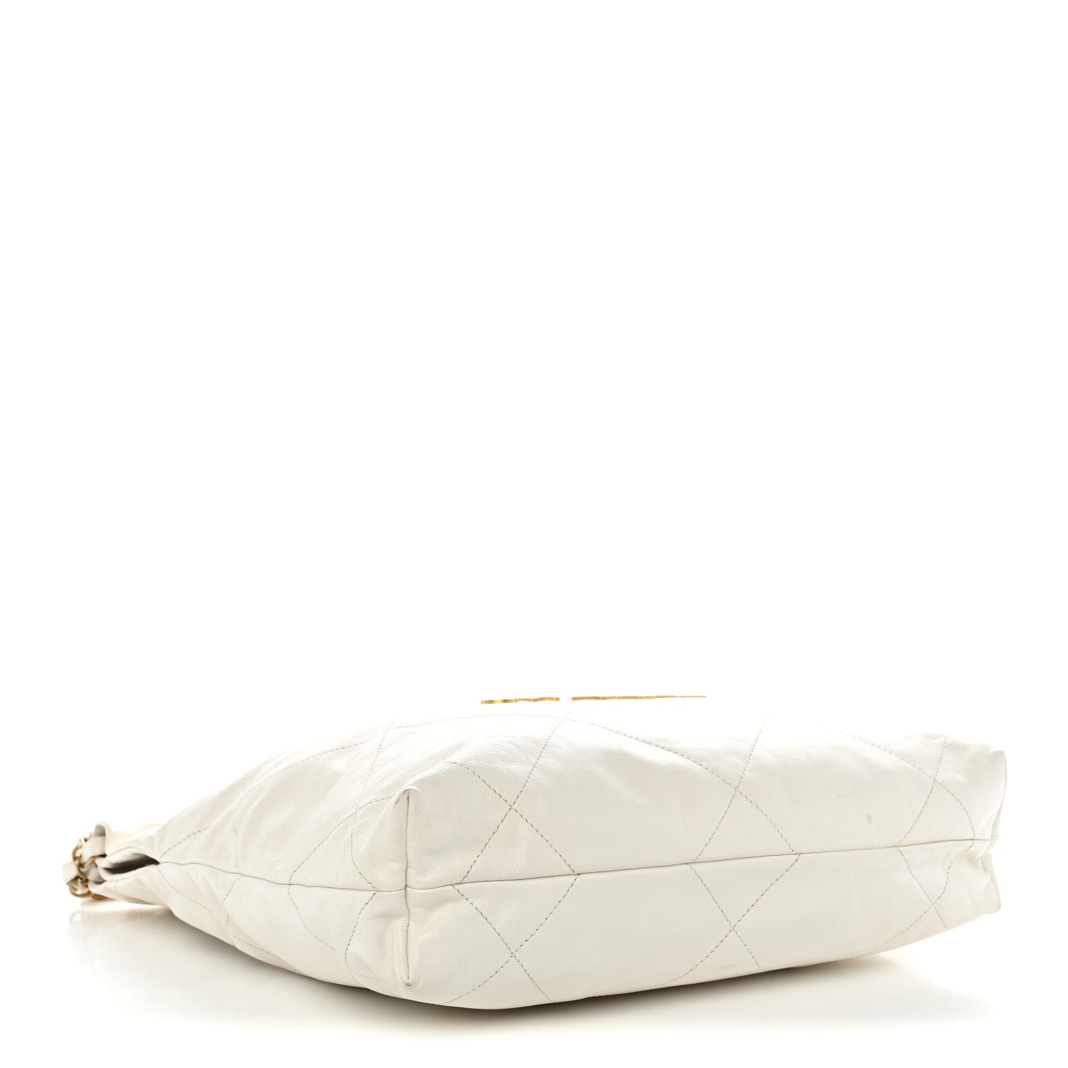 Shiny Calfskin Quilted Small Chanel 22 White