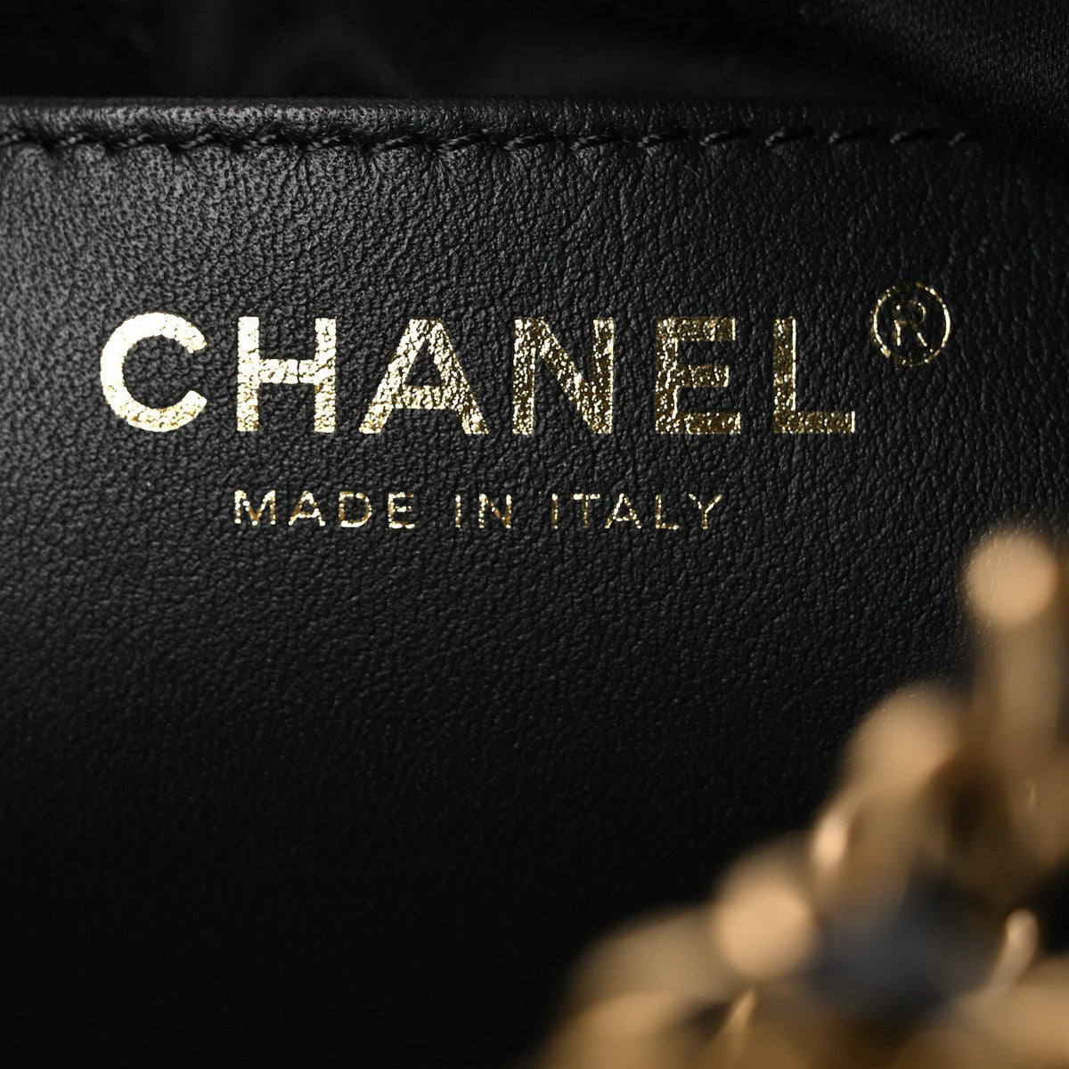 Shiny Calfskin Quilted Mini Chanel 22 Black White