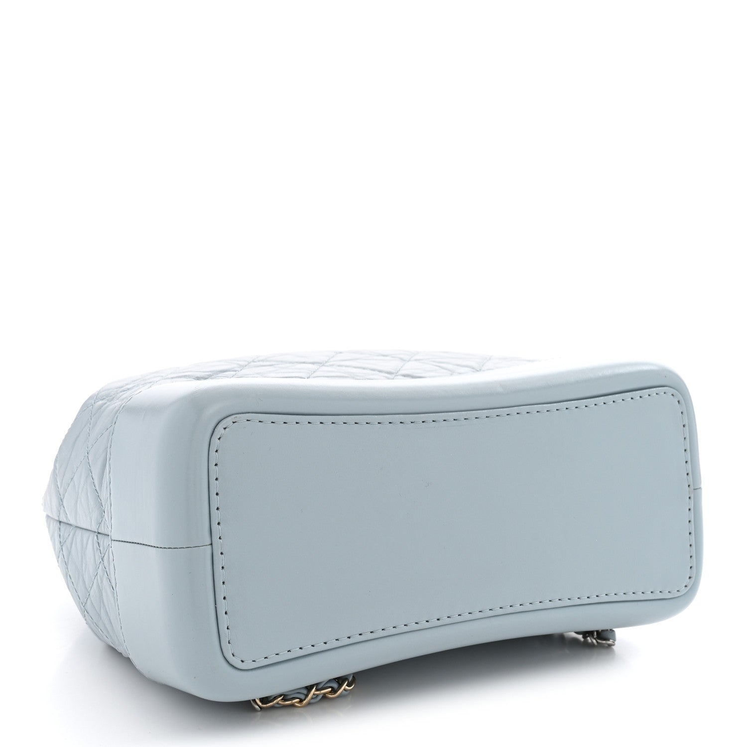 Aged Calfskin Quilted Small Gabrielle Backpack Light Blue