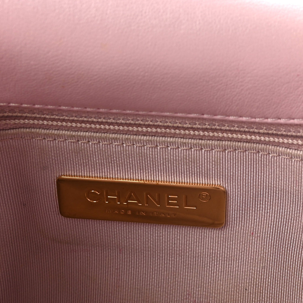 Lambskin Quilted Medium Chanel 19 Flap Light Pink
