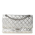 Metallic Aged Calfskin Quilted 2.55 Reissue 226 Flap Silver