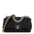Lambskin Quilted Medium Chanel 19 Flap Black