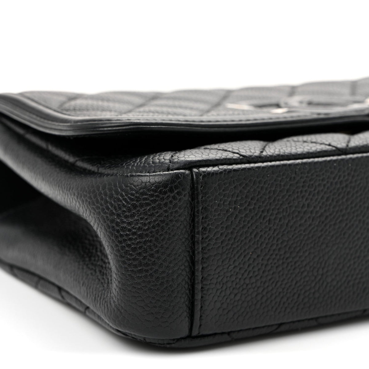 Caviar Quilted Small CC Filigree Flap Black