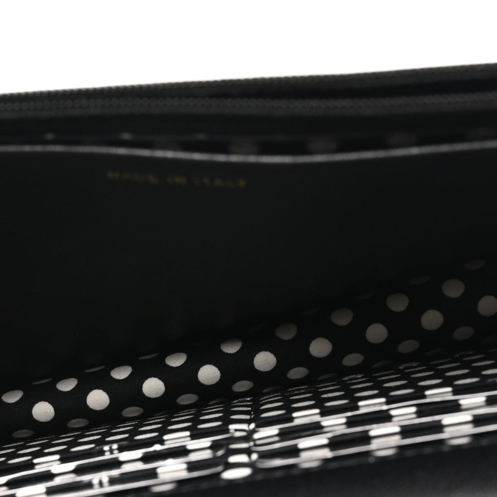 Lambskin Quilted Pearl CC Wallet on Chain WOC Black