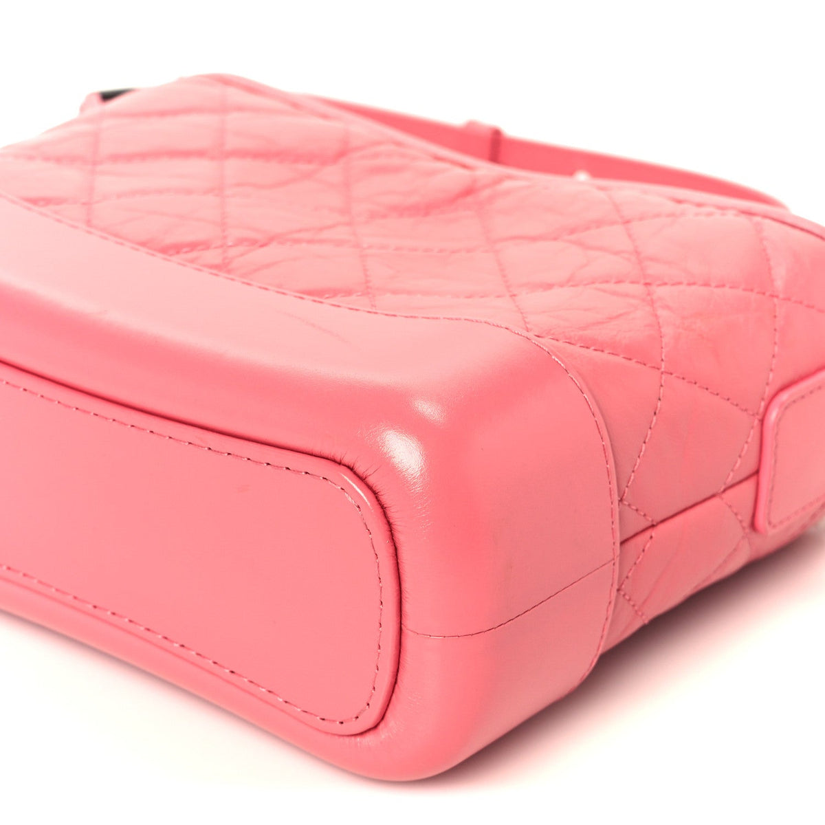 Aged Calfskin Quilted Small Gabrielle Hobo Pink