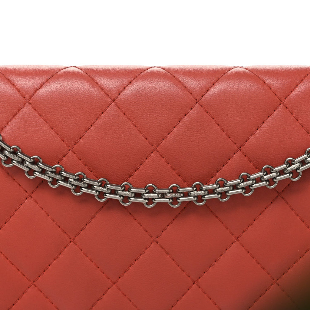 Aged Calfskin Quilted 2.55 Reissue 227 Flap Orange