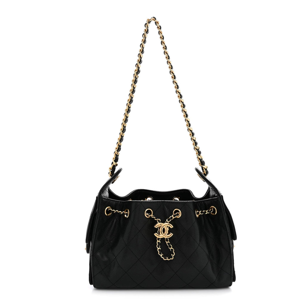 Caviar Quilted Mini Chanel 25 Handbag Black
