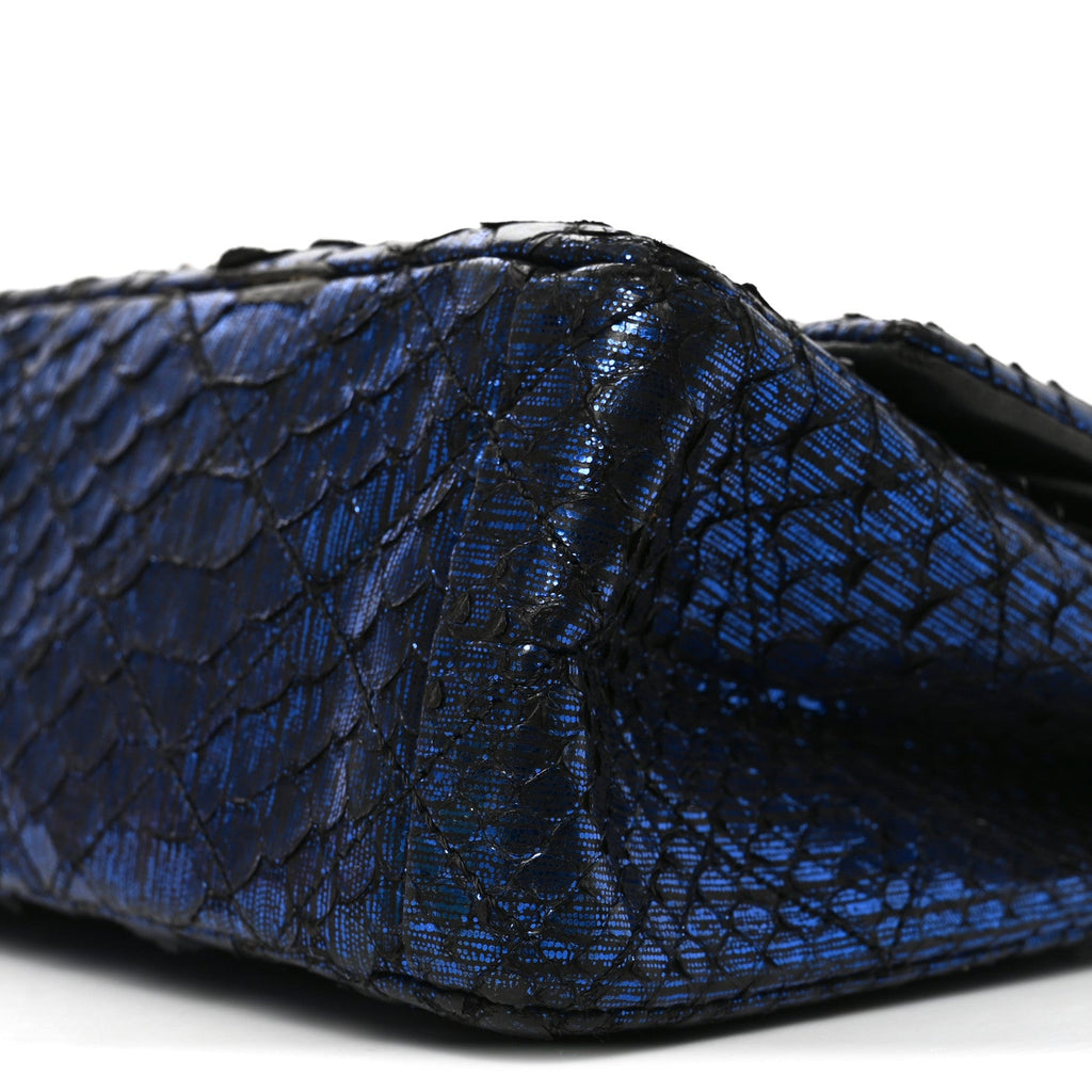 Metallic Snakeskin 2.55 Reissue 225 Flap Blue