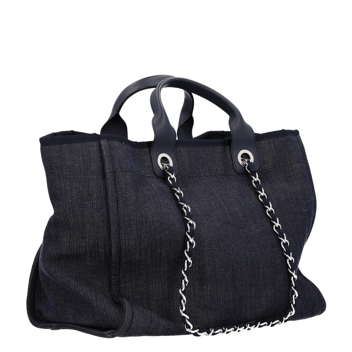 Denim Large Deauville Tote Dark Blue