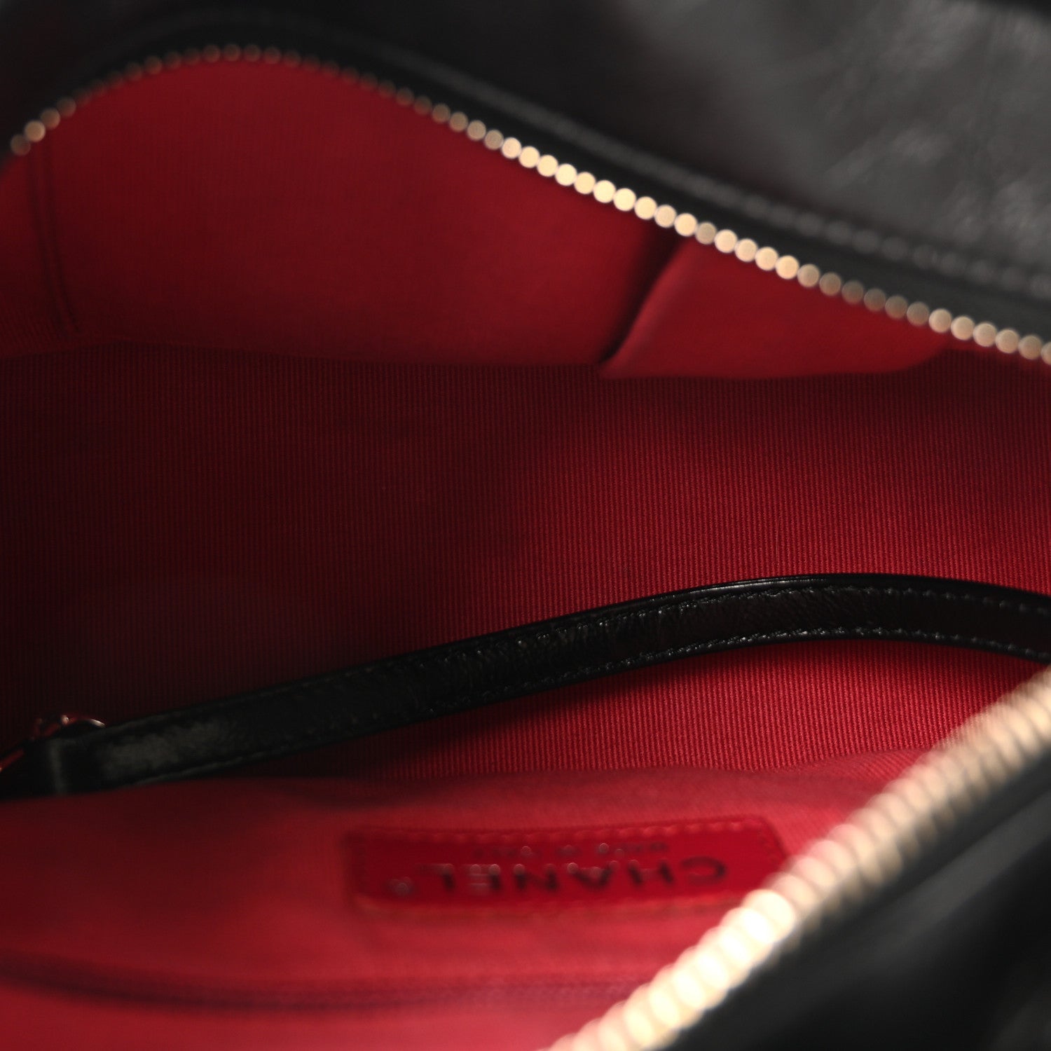 Aged Calfskin Quilted Small Gabrielle Hobo Black