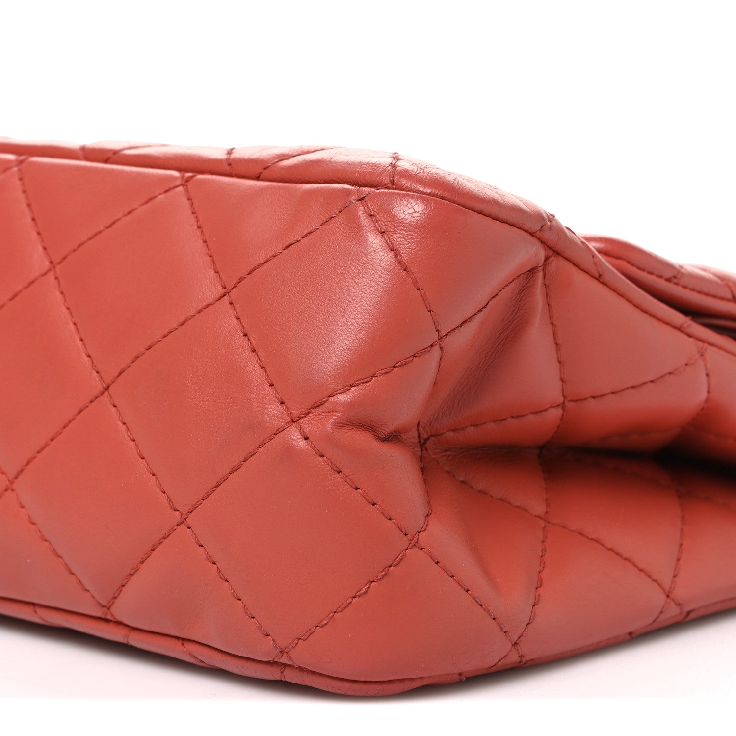 Aged Calfskin Quilted 2.55 Reissue 227 Flap Orange