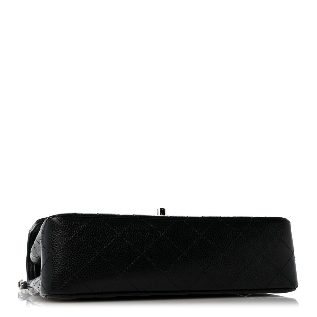 Caviar Quilted Small Double Flap Black