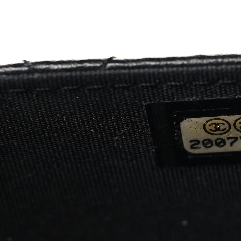 Lambskin Quilted Boy Wallet On Chain WOC Black