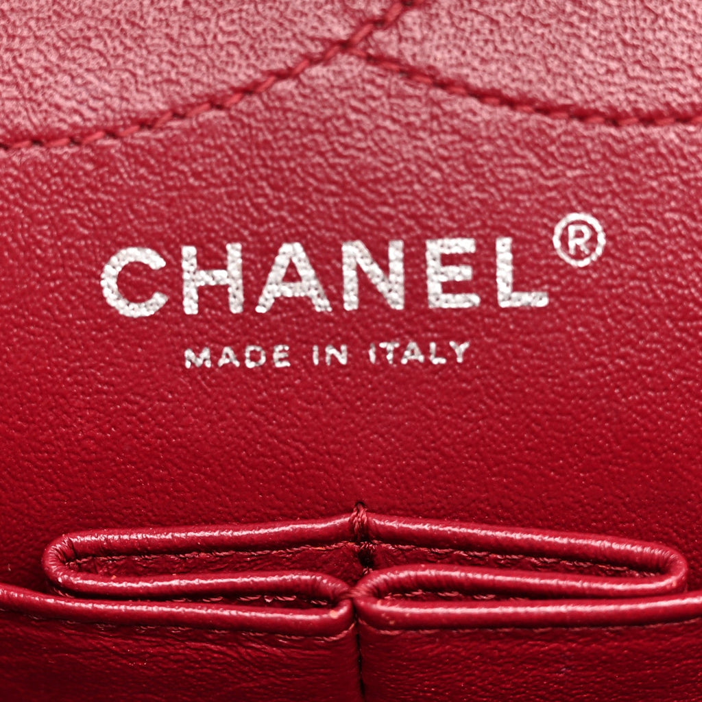 Distressed Patent Quilted 2.55 Reissue 227 Flap Raspberry Red