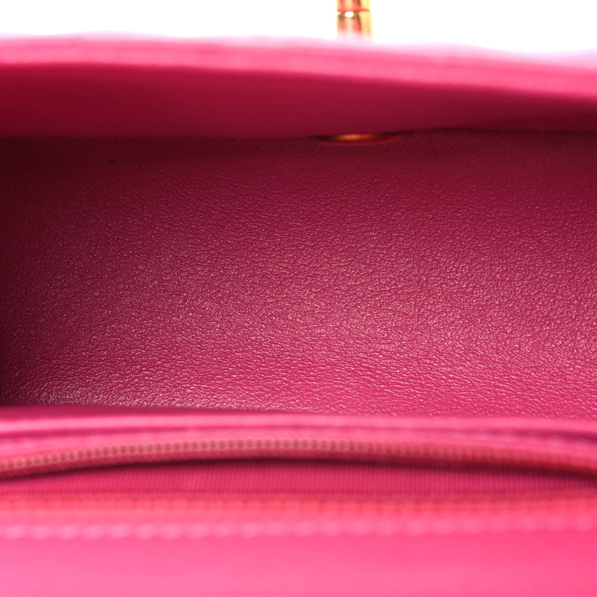 Lambskin Chevron Quilted Mini Square Flap  Pink