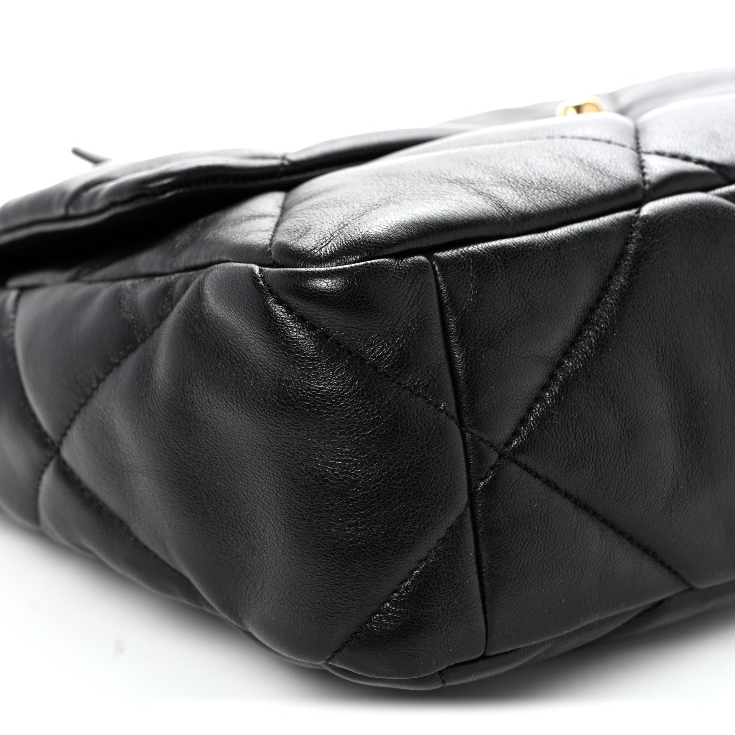 Lambskin Quilted Large Chanel 19 Flap Black