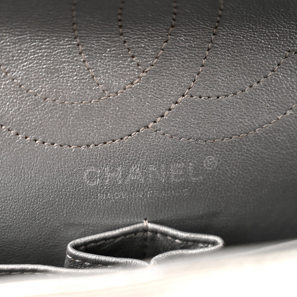 Metallic Aged Calfskin Quilted 2.55 Reissue 226 Flap Silver