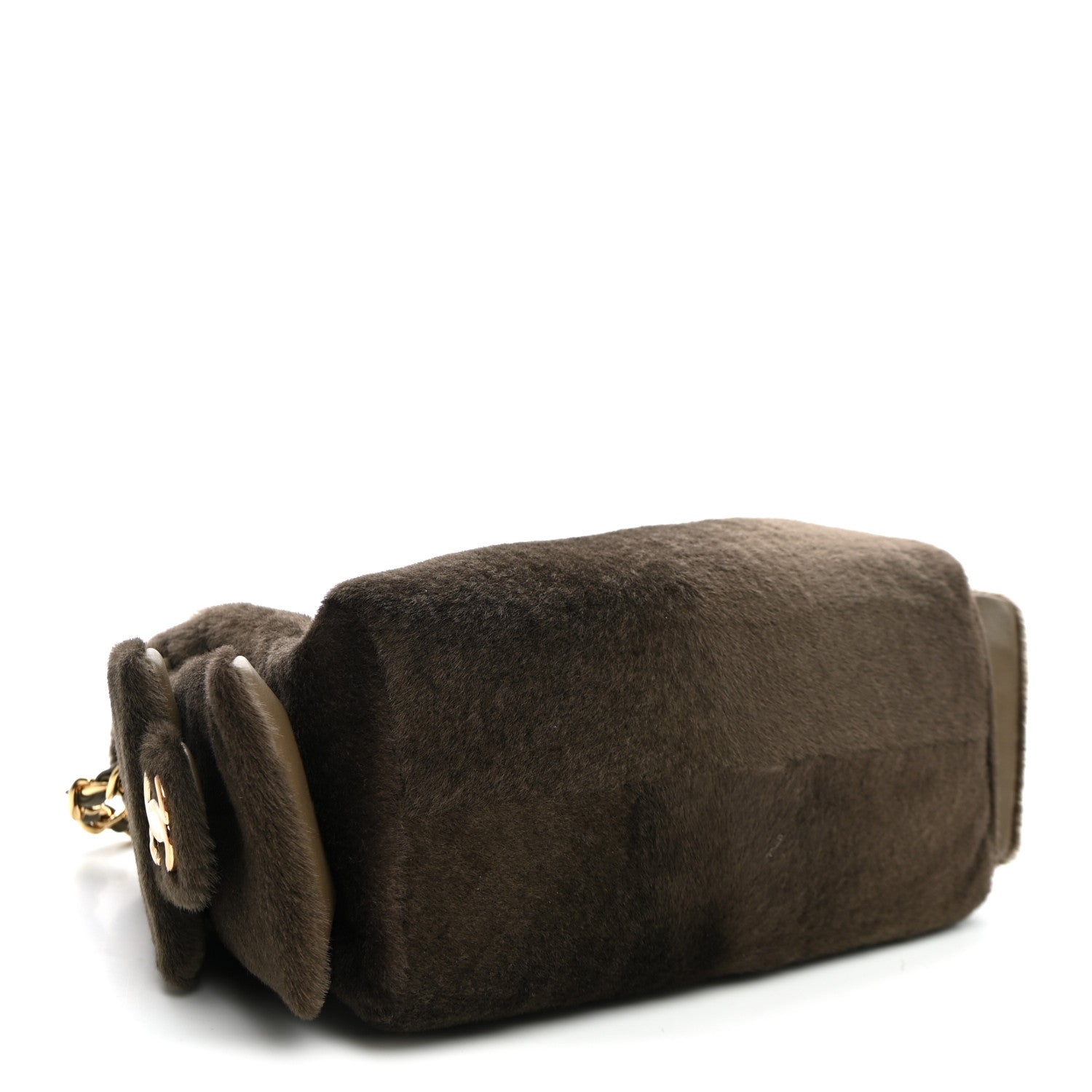 Pony Hair Mini Chanel 25 Handbag Dark Khaki