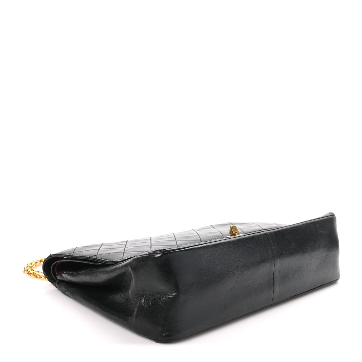 Lambskin Quilted Medium Double Flap Bijoux Chain Black